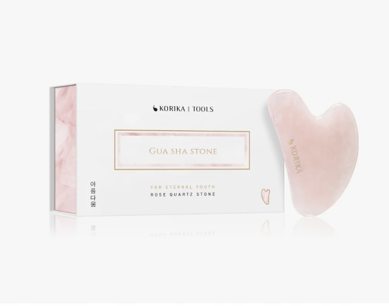 Korika Tools Gua Sha Kámen Růženín pro masáž obličeje