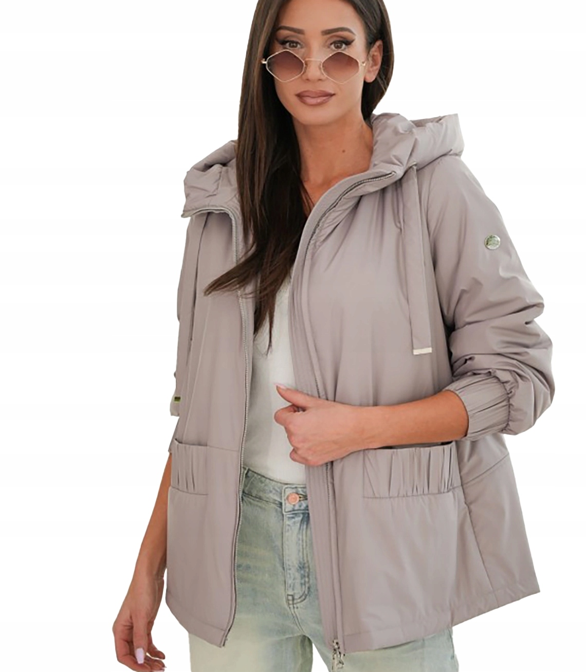 Dámská přechodová bunda s kapucí oversize Zuza 40