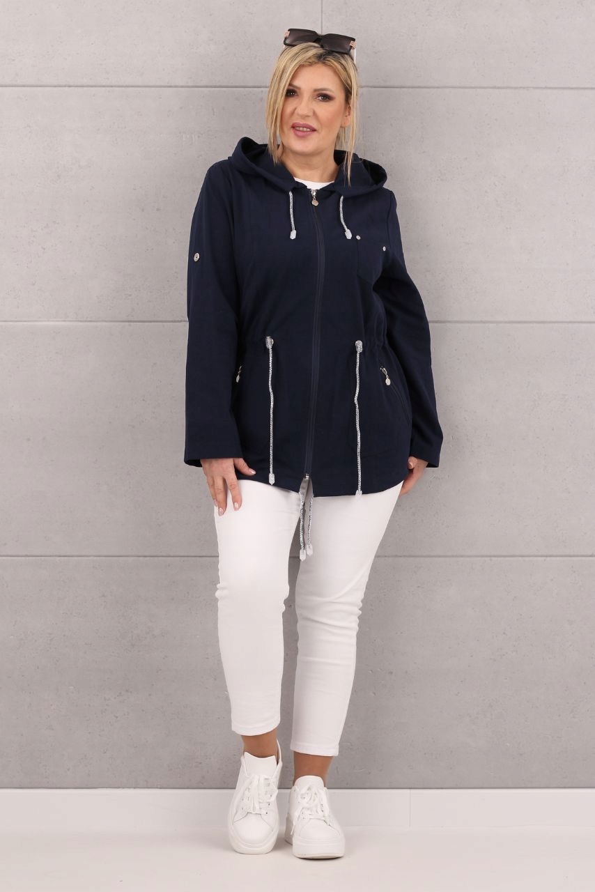 KURTKA PARKA LEKKA BAWEŁNIANA POLSKI PRODUCENT DUŻE ROZMIARY Rozmiar 46