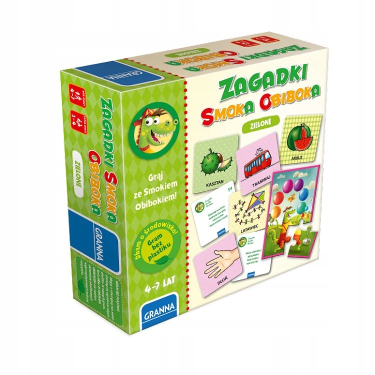 

Zagadki Smoka Obiboka. Zielony. Graj ze smokiem