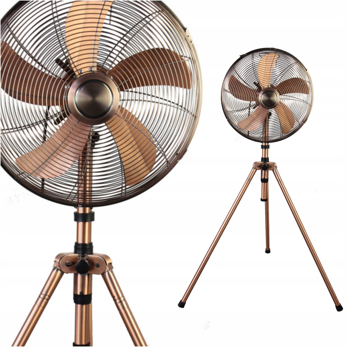 

Wentylator podłogowy 50W retro loft metal Ochłoda