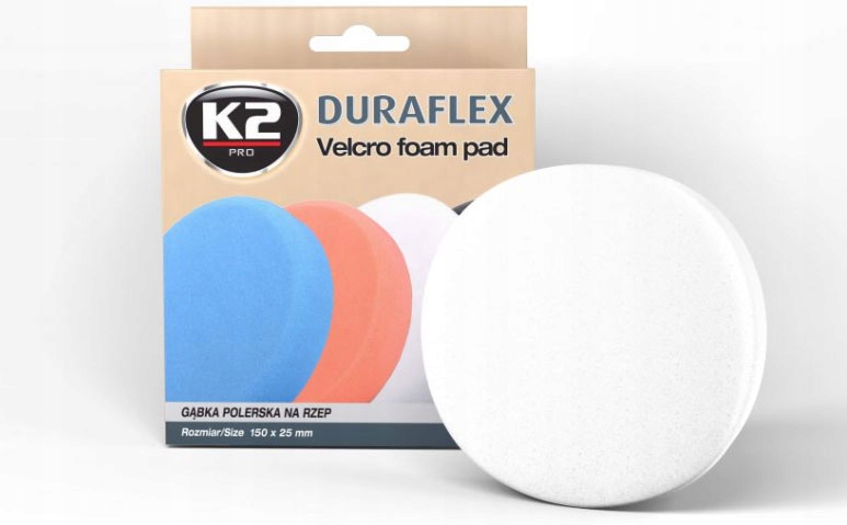 

K2 Duraflex Gąbka polerska rzep biała lekkościerna