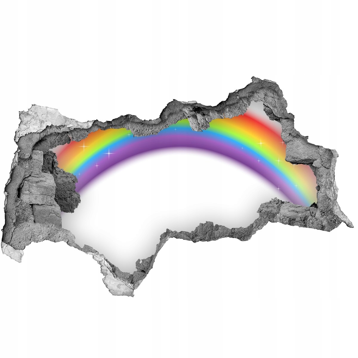 

Samoprzylepna Naklejka ścienna dziura Tęcza 115x88