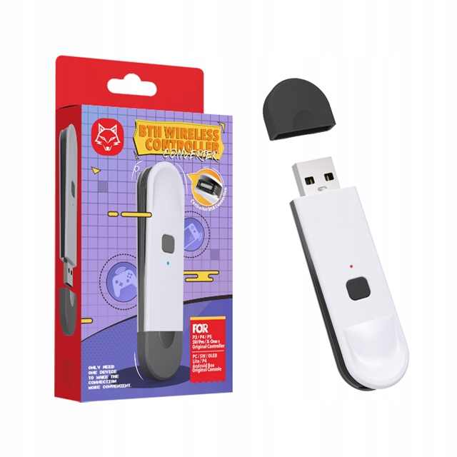 Bluetooth adaptér pro hraní s Xbox One S Series PS3 PS4 PS5 na Switchi a Pc