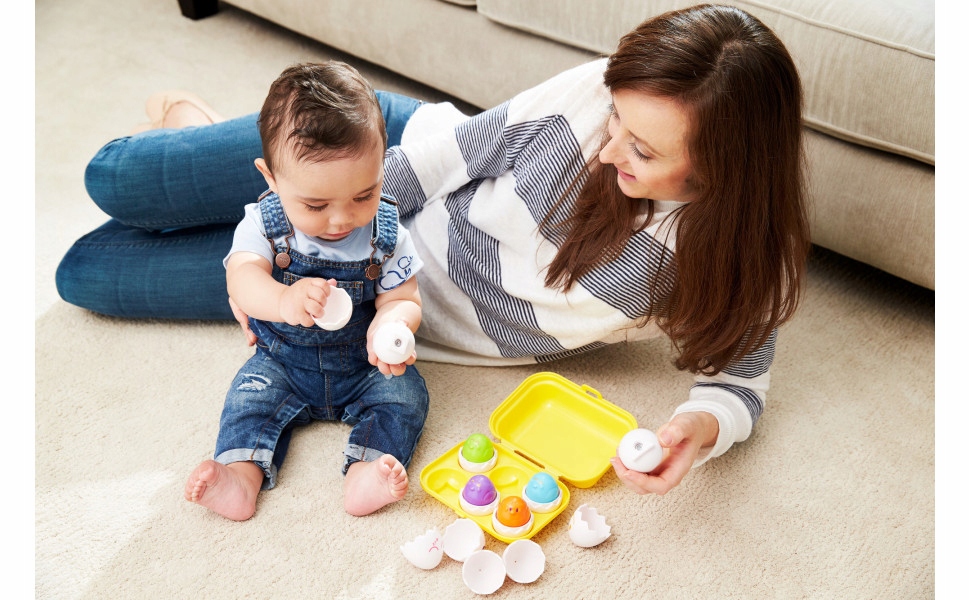 TOMY PISZCZĄCE JAJECZKA 6 jajek w pojemniku do sortowania 501T814 Minimalny wiek dziecka 0