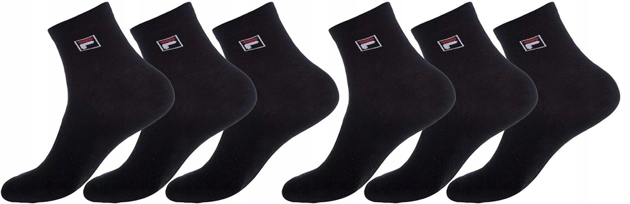 Balení 6 Kusů Fila Pánské Ponožky Nízké Kotníky 39-42 Bavlna