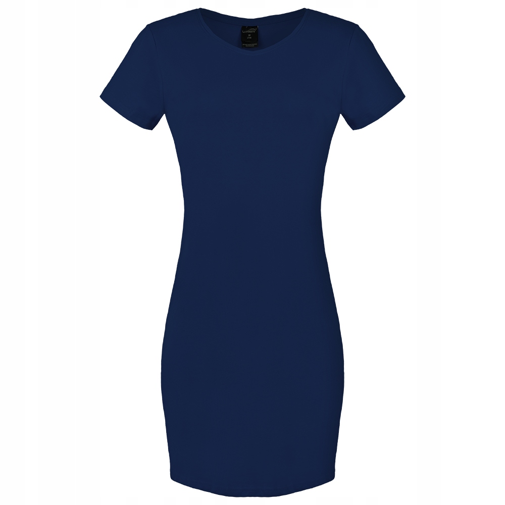 LETNIA SUKIENKA DAMSKA GŁADKA CASUAL KRÓTKI RĘKAW DOPASOWANA ELASTYCZNA M Marka Lambeste