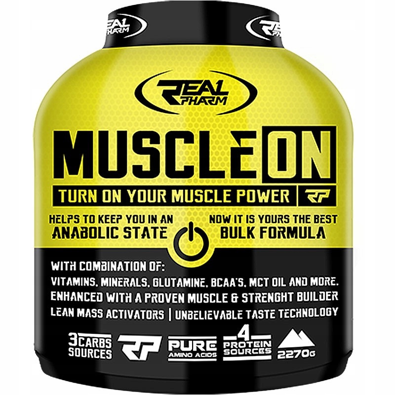 Real Pharm Muscle On 2270g Bulk Bílkoviny Sacharidy Energie Maso