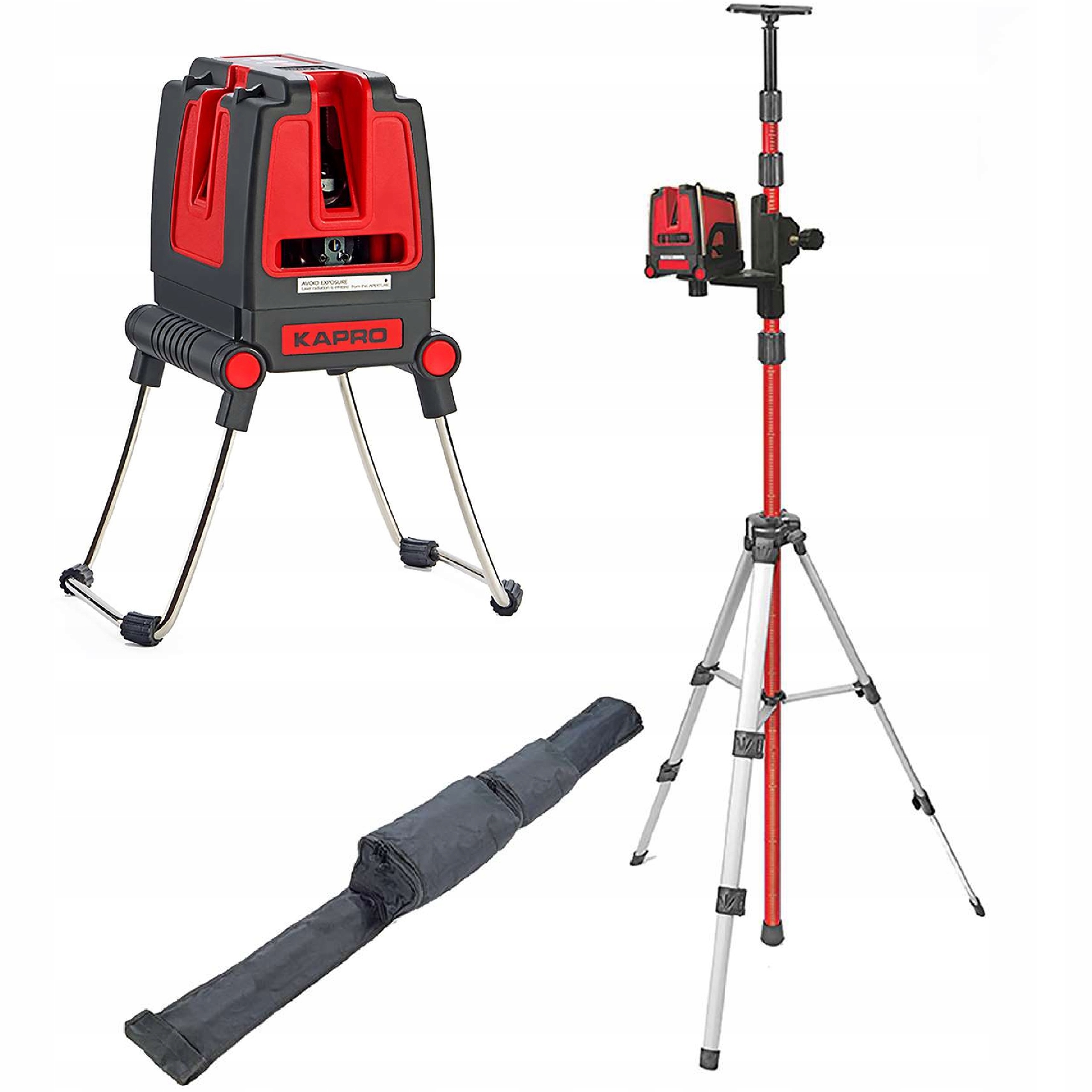Laserowy Niwelator liniowo-krzyżowy statyw tyczka 3,2 KA873S 30m IP54 Kapro
