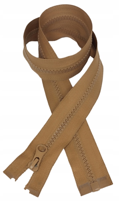 Zamek do kurtki, bluzy kostkowy Rozdzielczy 5mm 70cm musztardowy