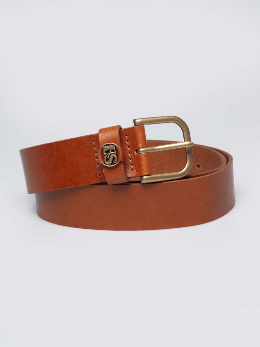 Big Star Pasek damski skórzany brązowy Laruza 803 S