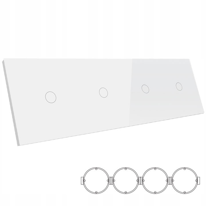 

B-line Srp Panel Ramka Szklana 4G (1+1+1+1) Biała