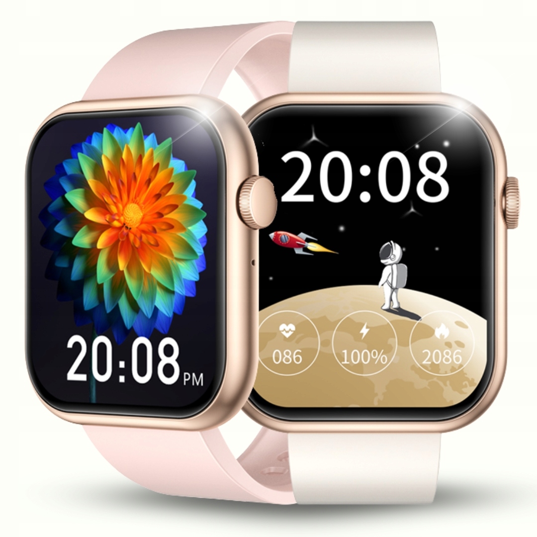 SMARTWATCH ZEGAREK DAMSKI ZŁOTY WODOODPORNY SMS ROZMOWY PL MENU + 4 PASKI Materiał koperty stal