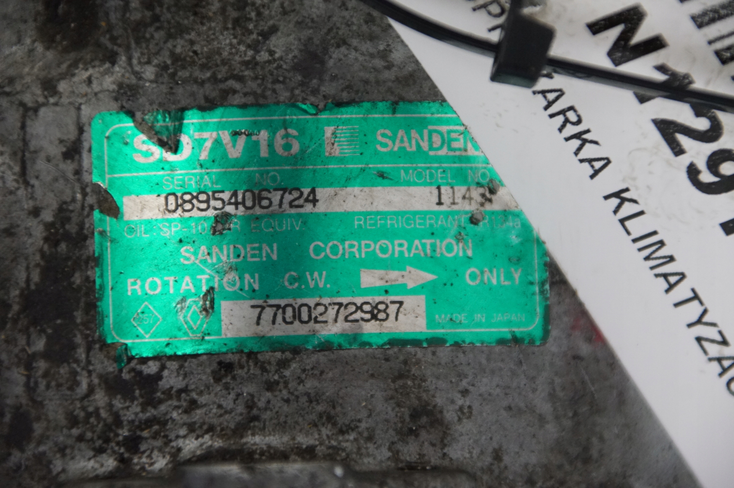kompresor klimatizaci 7700272987 RENAULT MEGANE a