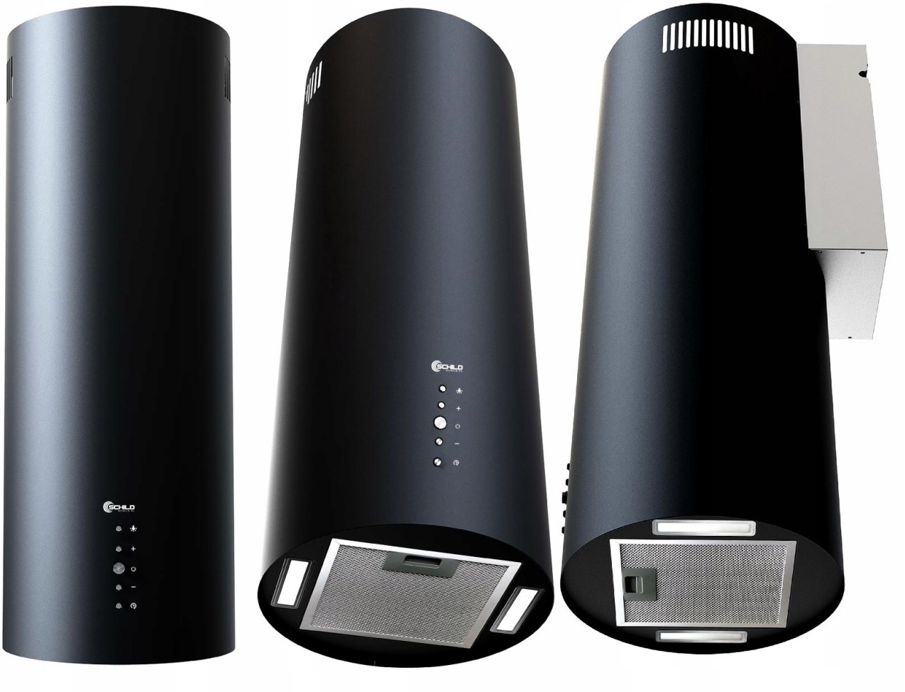 OKAP KUCHENNY ŚCIENNY TUBA KOMINOWY CYLINDER LED