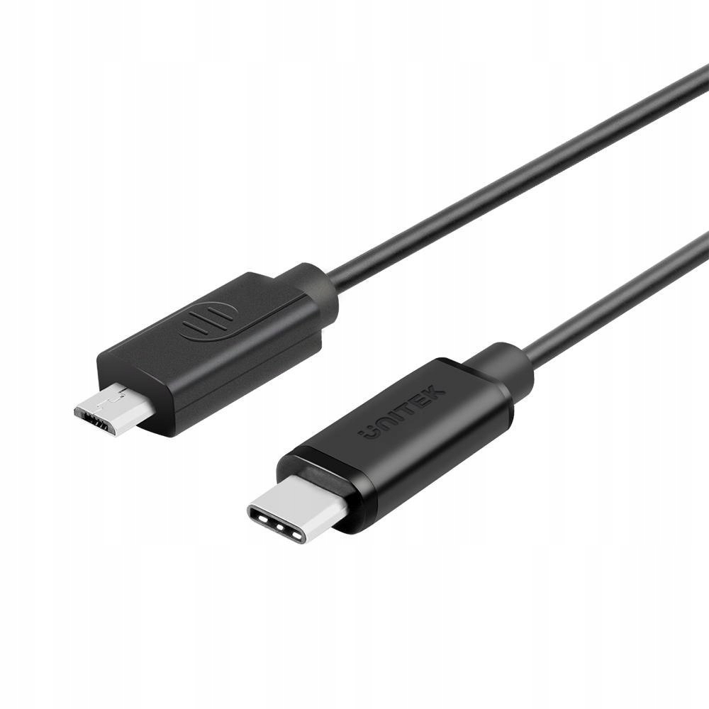 Przewód Usb Typ-c do micro Usb 2.0 Unitek 1m (Y-C473BK) kabel