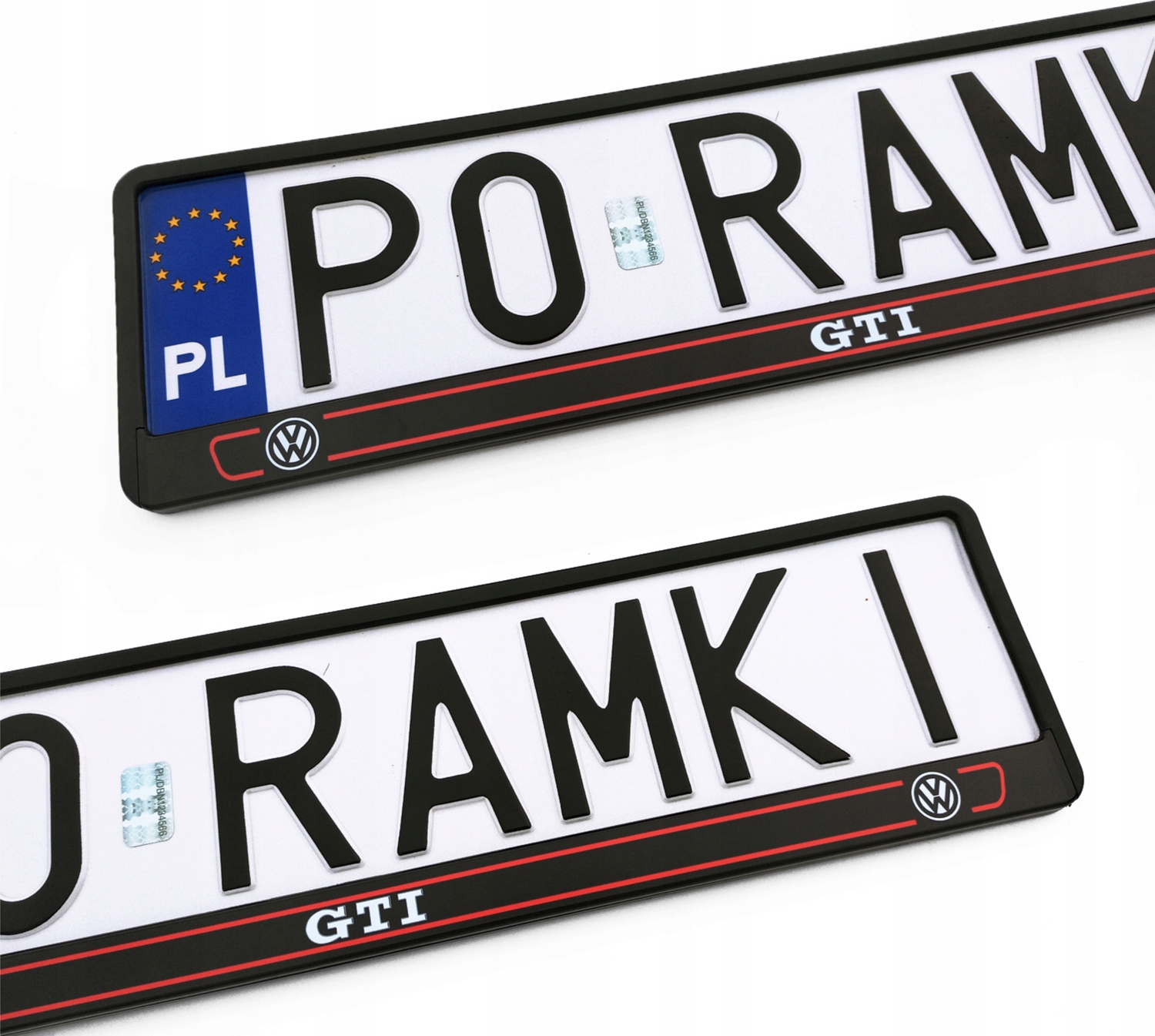 Vw Volkswagen Gti Golf Polo lupo t-roc ramki pod tablice rejestracyjne