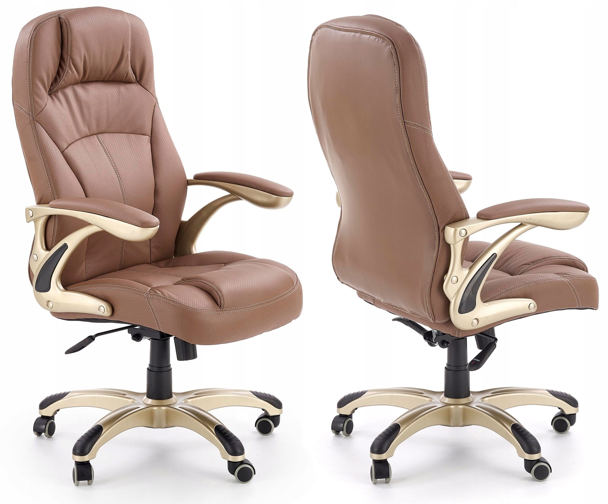 Fotel Biurowy Obrotowy Carlos Brązowy Halmar