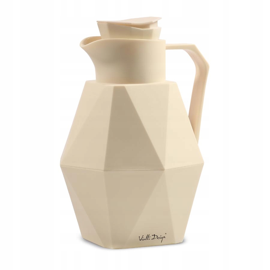 Termokonvice Skleněnou Vložkou 1 l krémová Geo Vialli Design