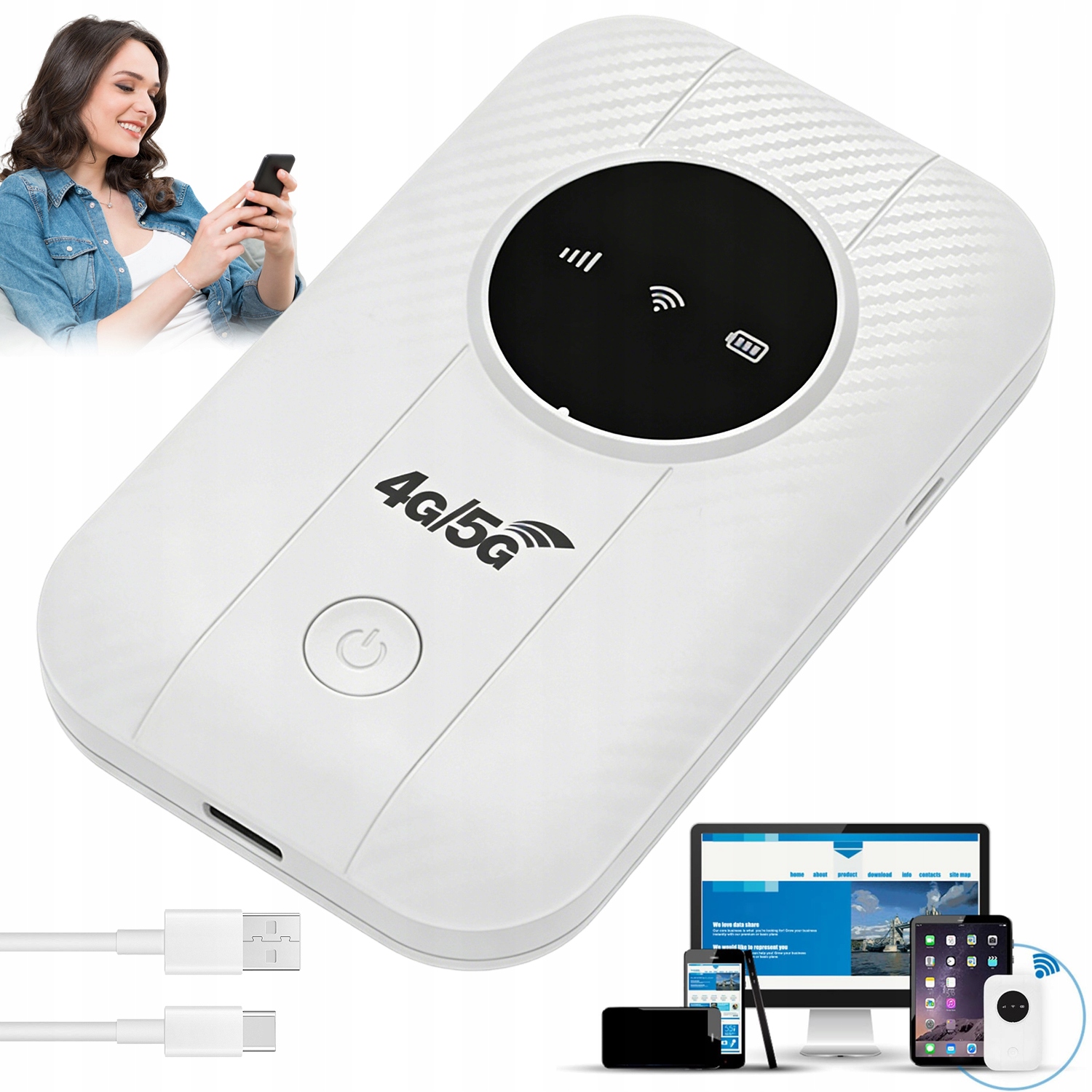 MOBILNY ROUTERNA KARTĘ SIM 4G LTE ZTE MF971V CAT6 wifi 2,4 5 ghz MIMO