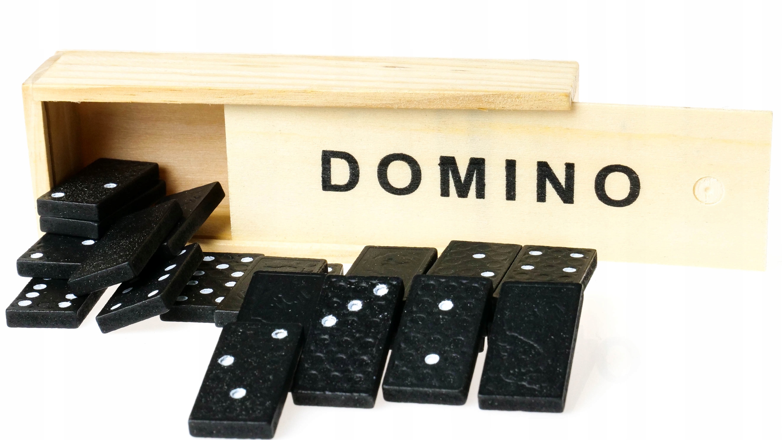 DOMINO DREWNIANE GRA W PUDEŁKU 28 ELEMENTÓW etui