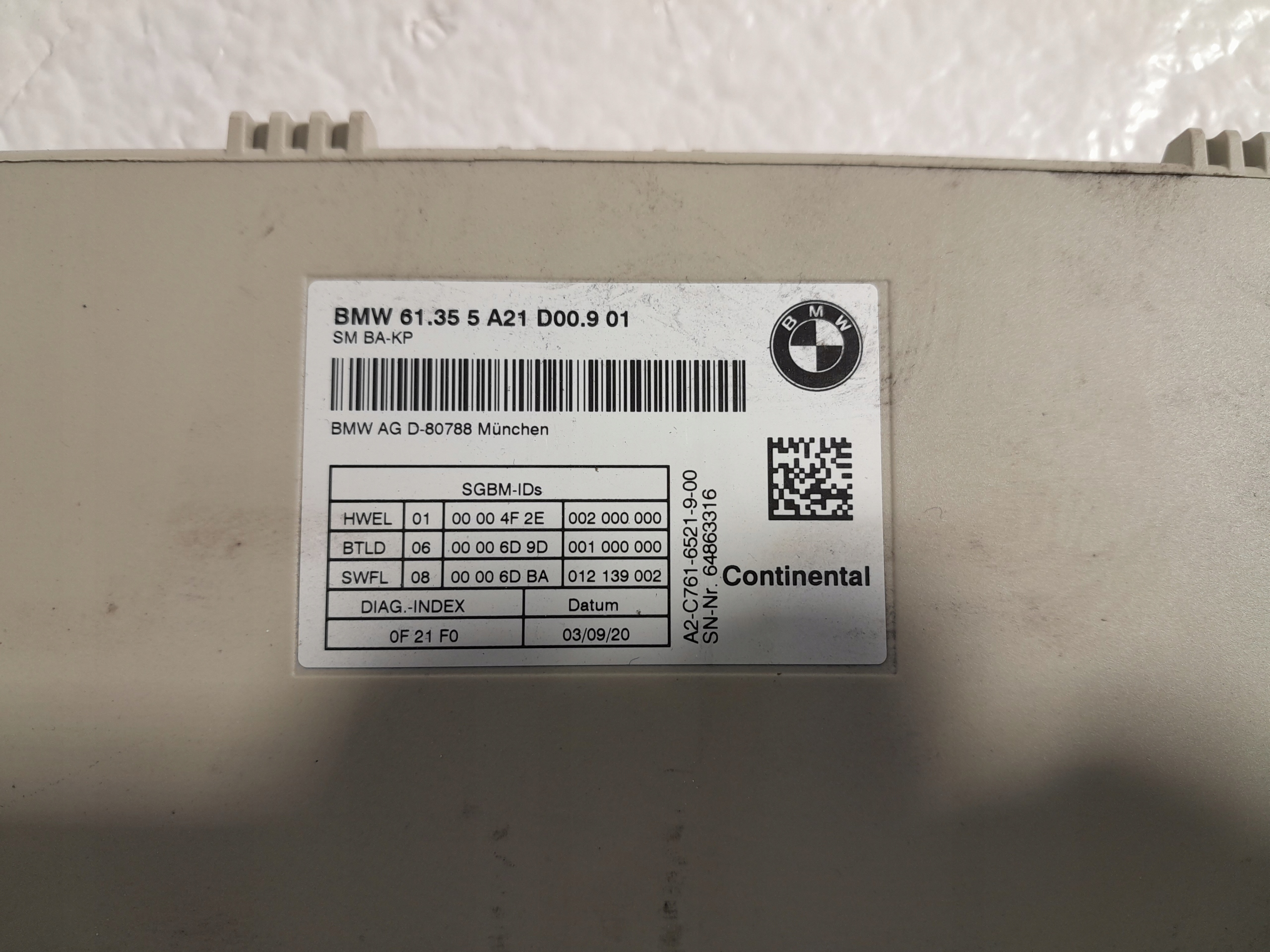 BMW X5 G05 X7 G07 module control unit seat 5A21D00