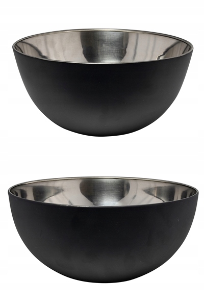 

Miska Micha czarna Stalowa kuchenna Zestaw 2 sztuk