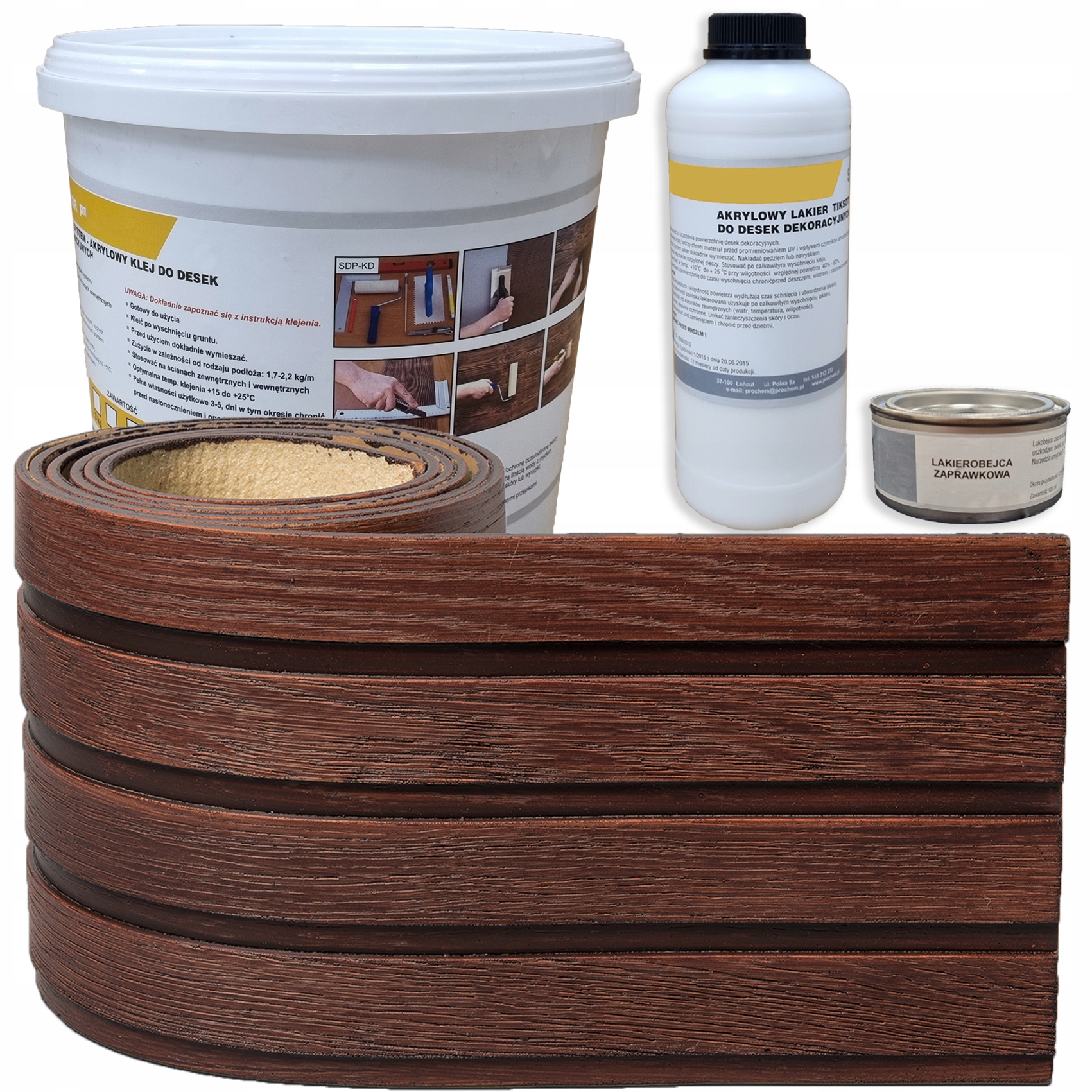 Fasádní Lamely Lamelová elastická deska na fasádu Mahagon