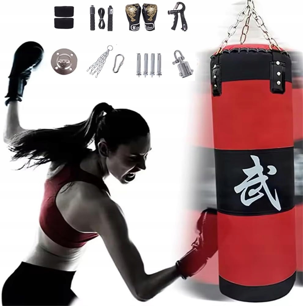 Závěsný Boxovací Pytel 80 CM, Tréninkový Set S Rukavicemi A Řetězem