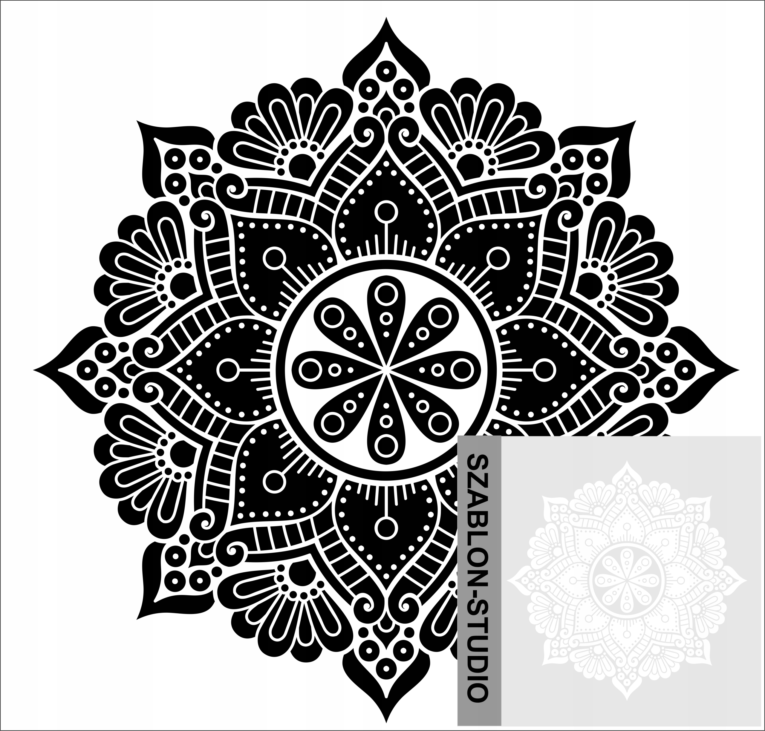 Maliarska šablóna, šablóny, Mandala 200x200