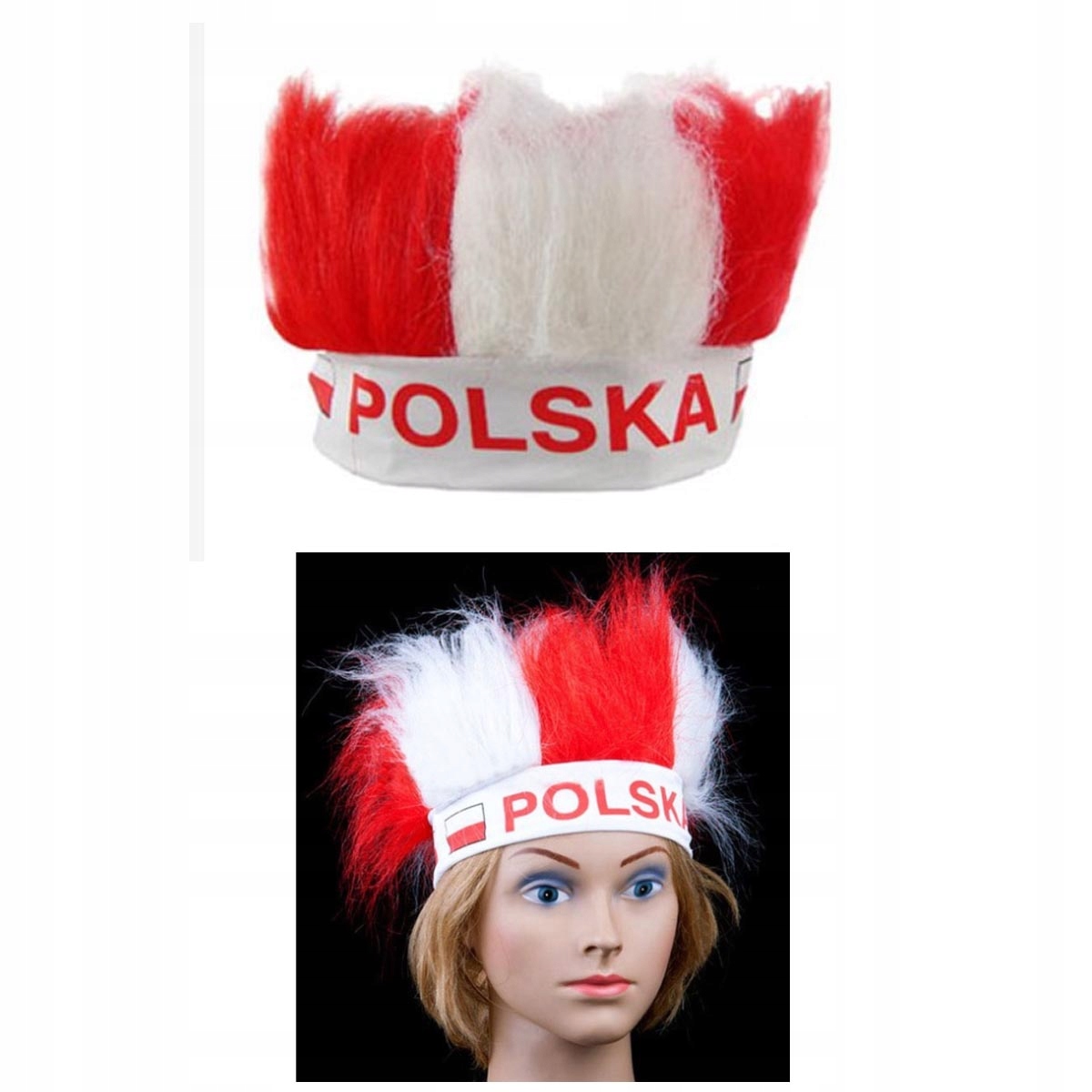 CZAPKA BIAŁO-CZERWONA DLA KIBICA POLSKA