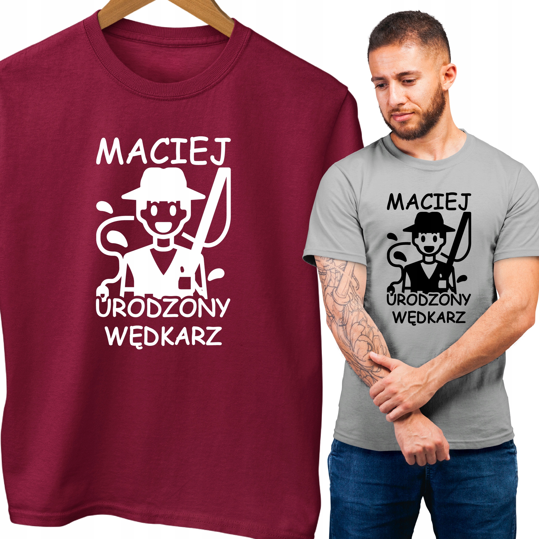 

Koszulka Prezent Wędkarz Z Własnym Imieniem Ryby