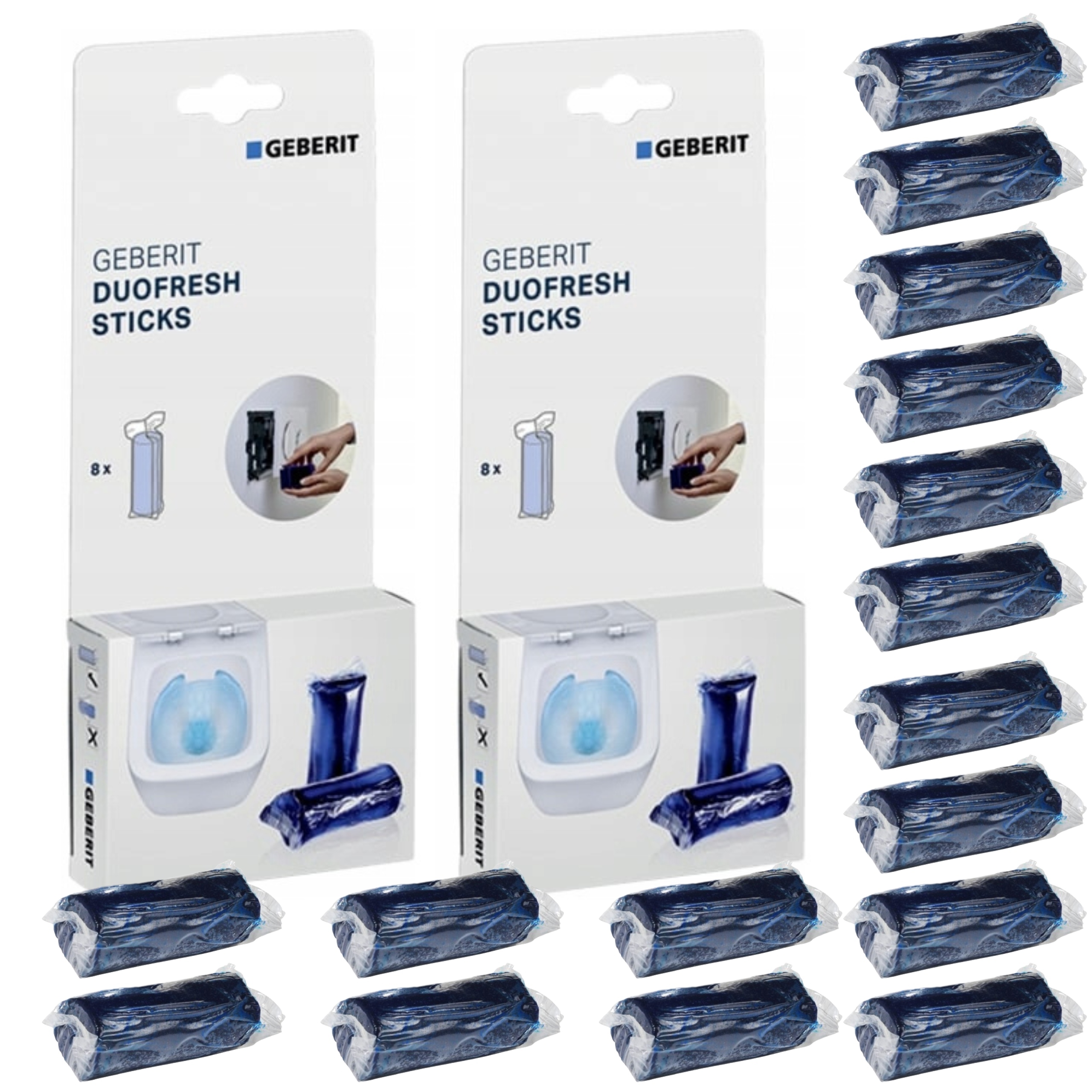 Wc kostky Geberit 16 Ks hygienických vložek do splachovače Duofresh Sticks