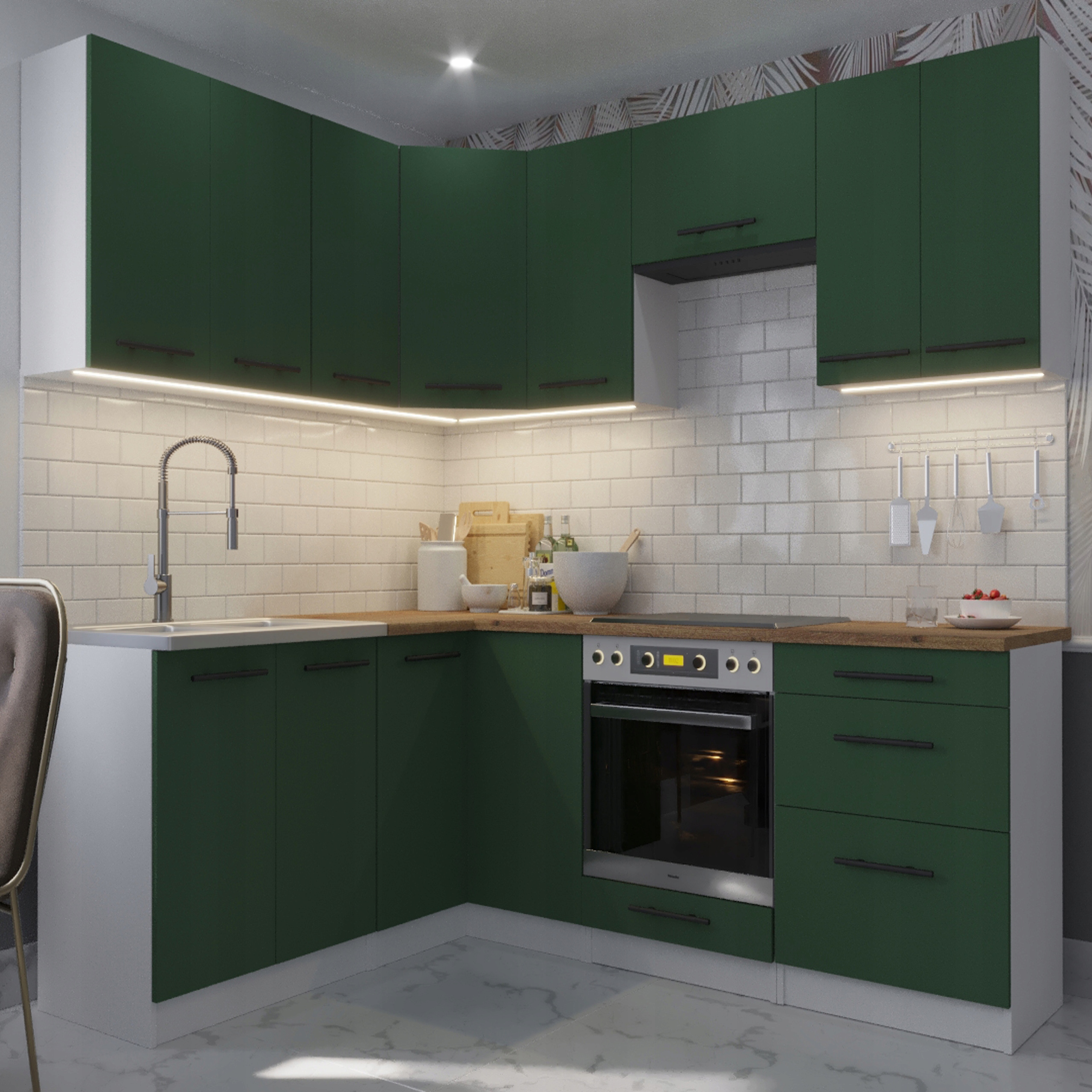 Meble kuchenne z BLATEM - 1,7 m x 2,1 m