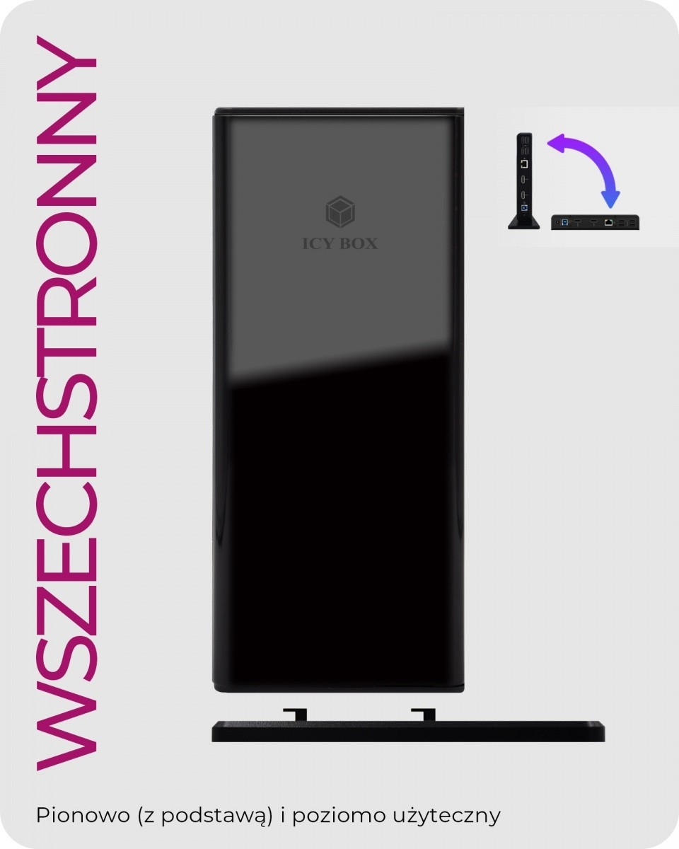 Stacja dokująca 2x HDMI GB LAN 2x USB3.0 minijack Producent IcyBox