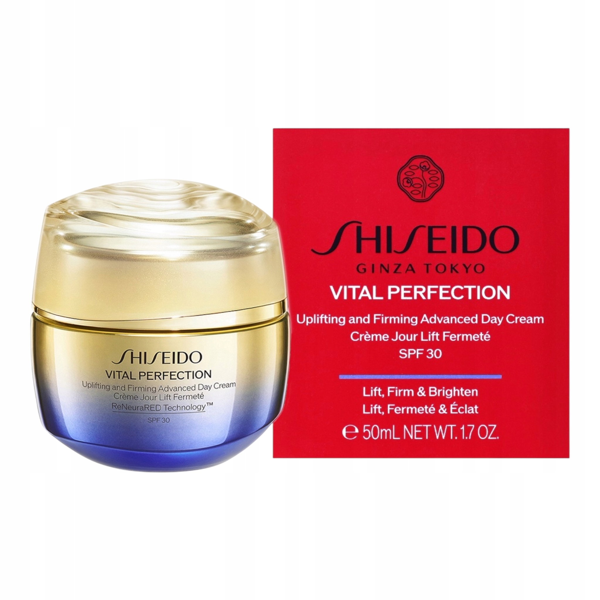 Shiseido Vital Perfection 50 ml Denní krém na obličej SPF30 Originál 100%