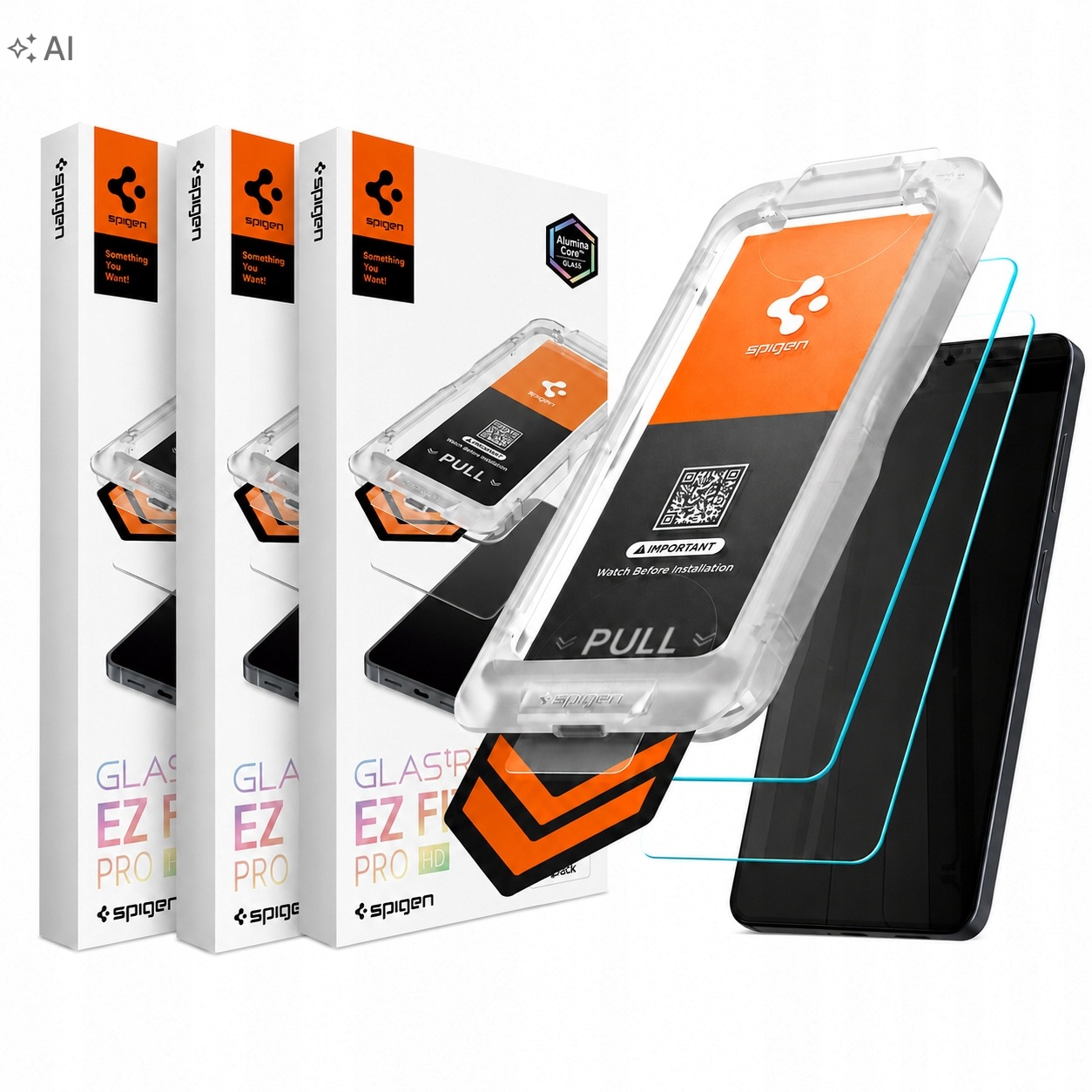 2-PAK Szkło Hartowane Do Samsung Galaxy S26 Spigen Glas.TR "ez Fit Pro"