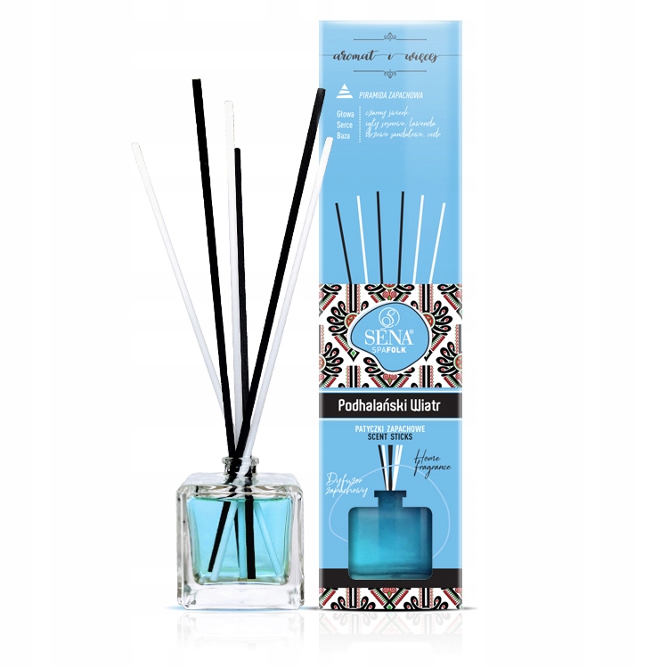 SENA FOLK DYFUZOR ZAPACHOWY 50 ML PODHALAŃSKI WIATR PATYCZKI ZAPACHOWE