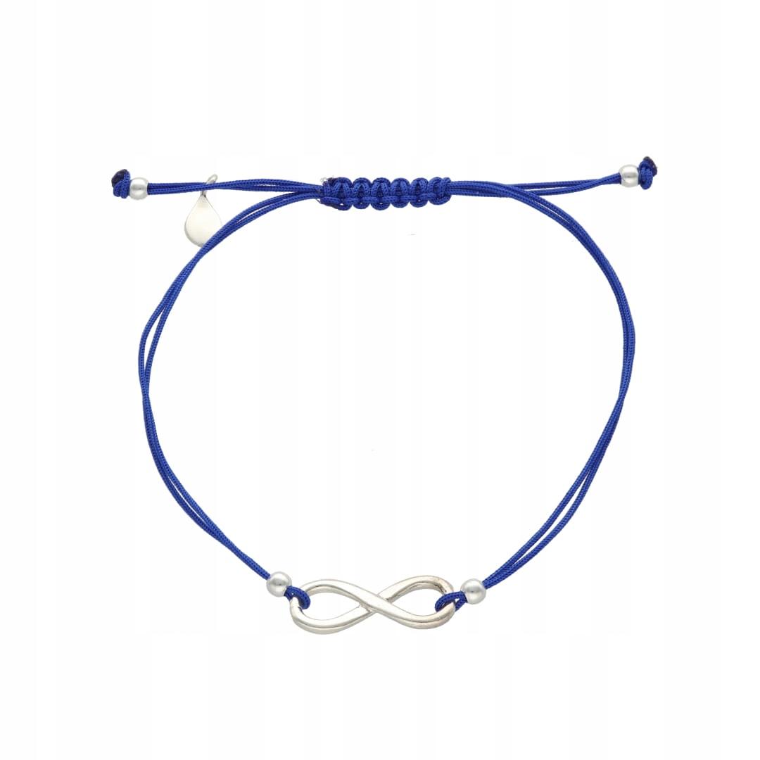 Náramek provázkový nekonečno modrý