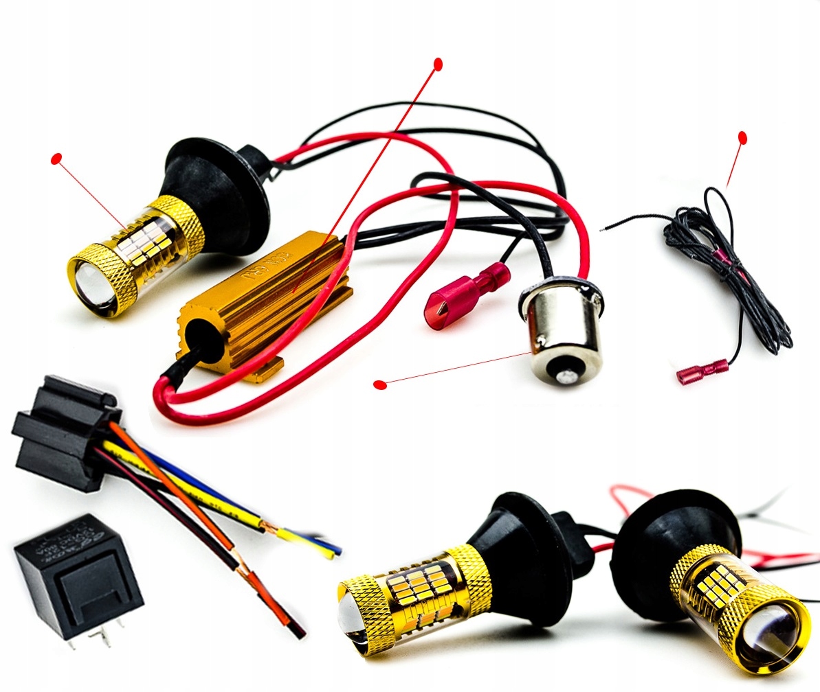 2w1 - Поворотники + дневные ходовые огни LED 2в1 DRL BAU15S PY21W