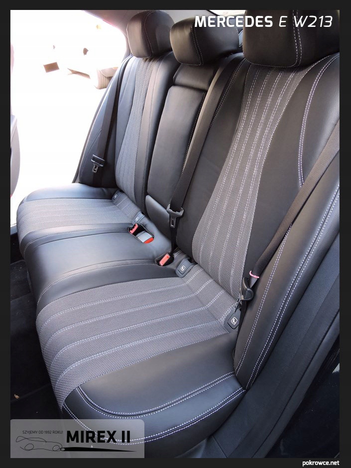 Pokrowce ze skóry i alkantary Mercedes E W213 Typ pokrowiec