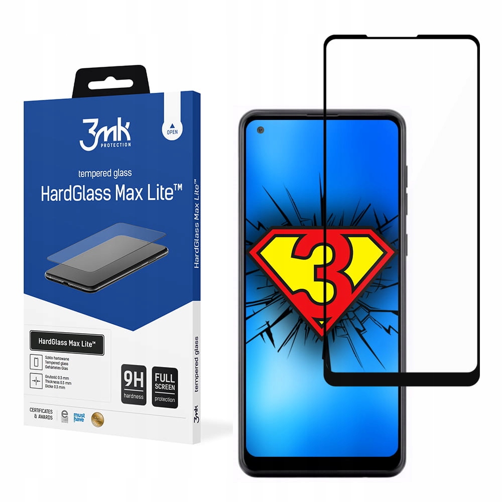 Szkło 9H 3mk HardGlass Max Lite™ na Samsung Galaxy A21s 3mk