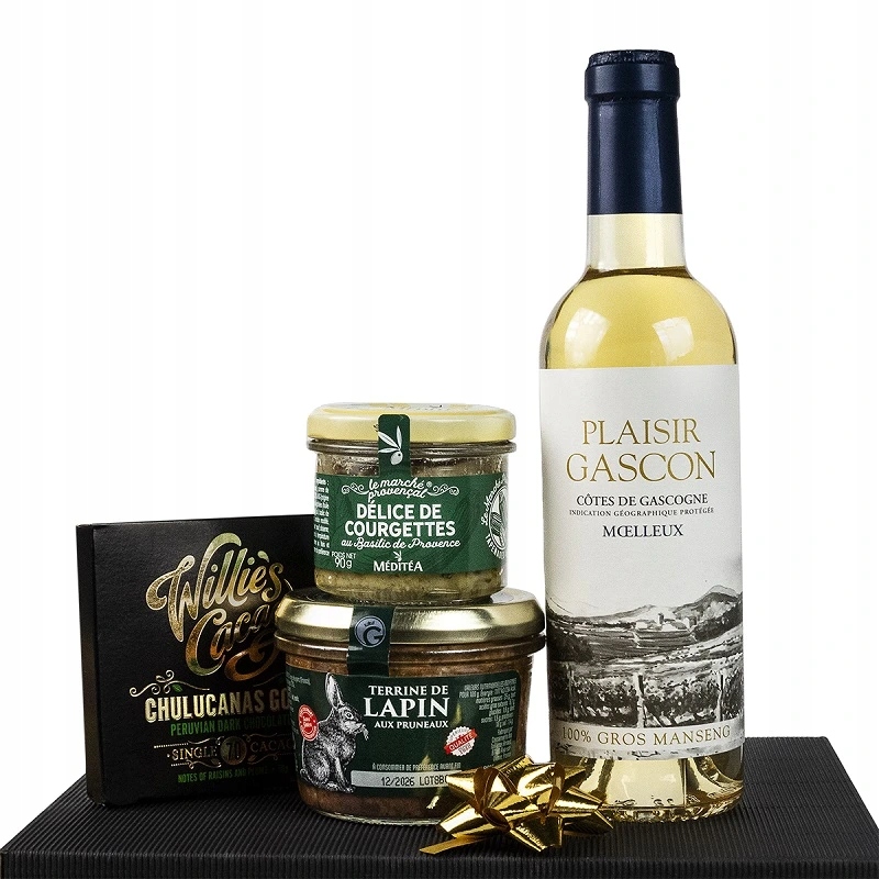 Levně Gourmet Partners Dárkový koš "Degustační set" s bílým vínem