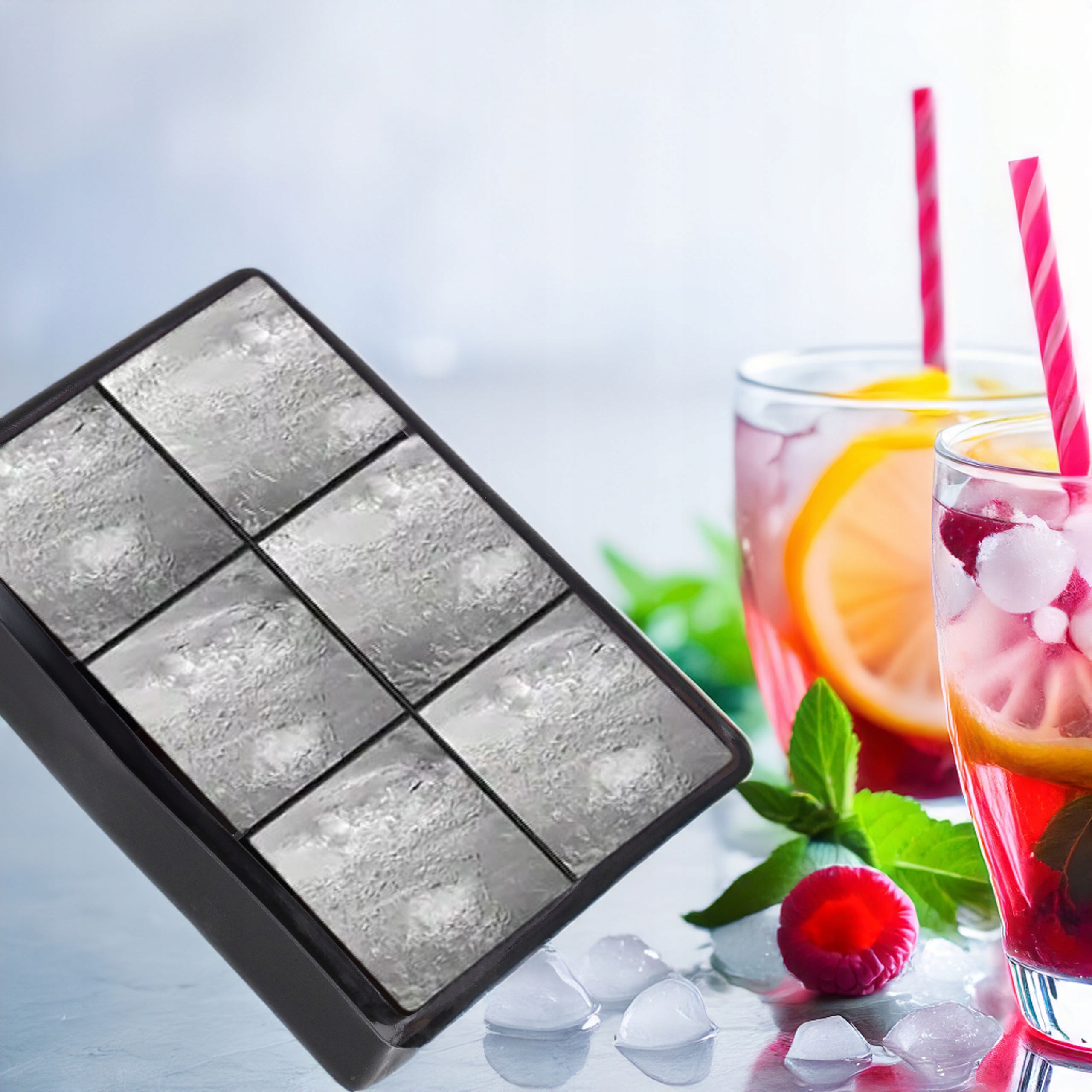 FORMA SILIKONOWA DO LODU DUŻYCH KOSTEK FOREMKA XXL IDEALNE DO CHŁODZENIA Długość 114 mm