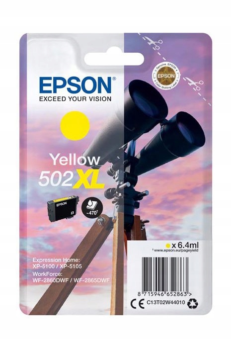 Originální inkoust Yellow Epson 502XL (T02W4, C13T02W44010)