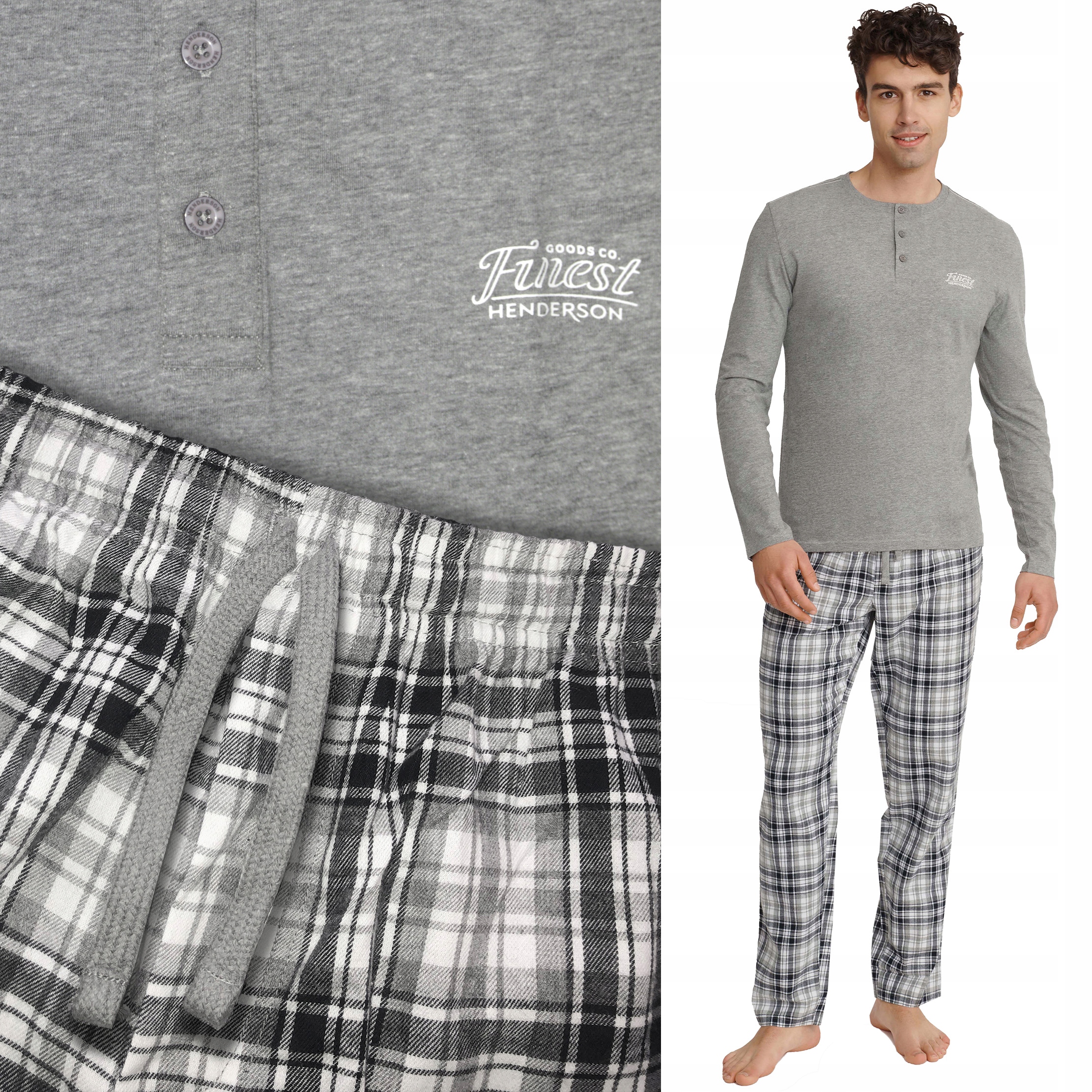 Henderson pánské pyžamo s dlouhým rukávem, dlouhé kalhoty
