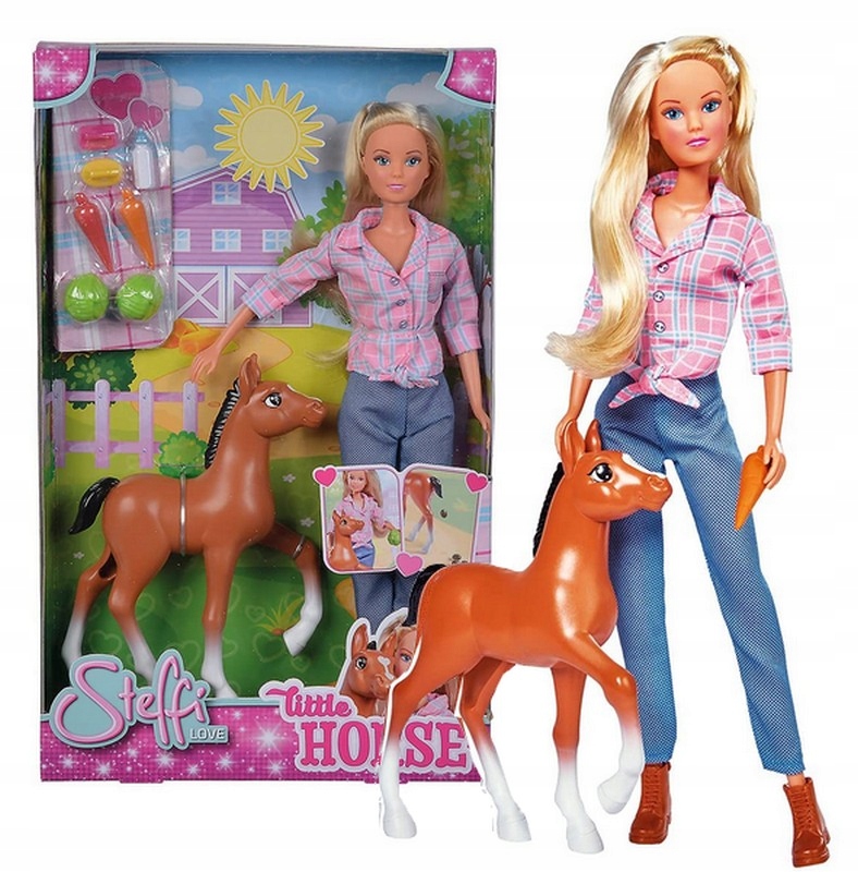 

Lalka Steffi Z Koniem Kucykiem robiącym kupkę