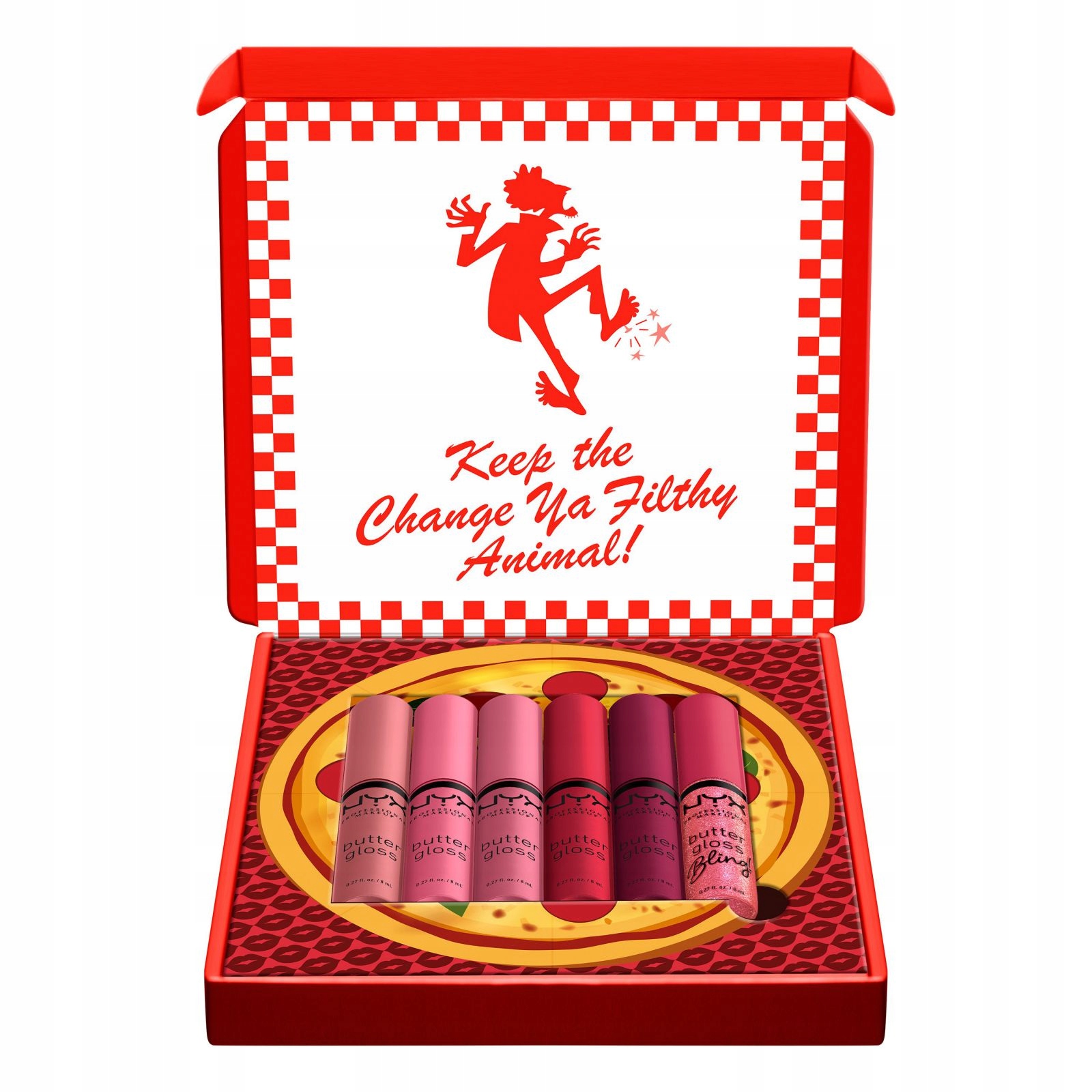 Nyx Professional Makeup Butter Gloss Pizza Box Dárková Sada Makeupu