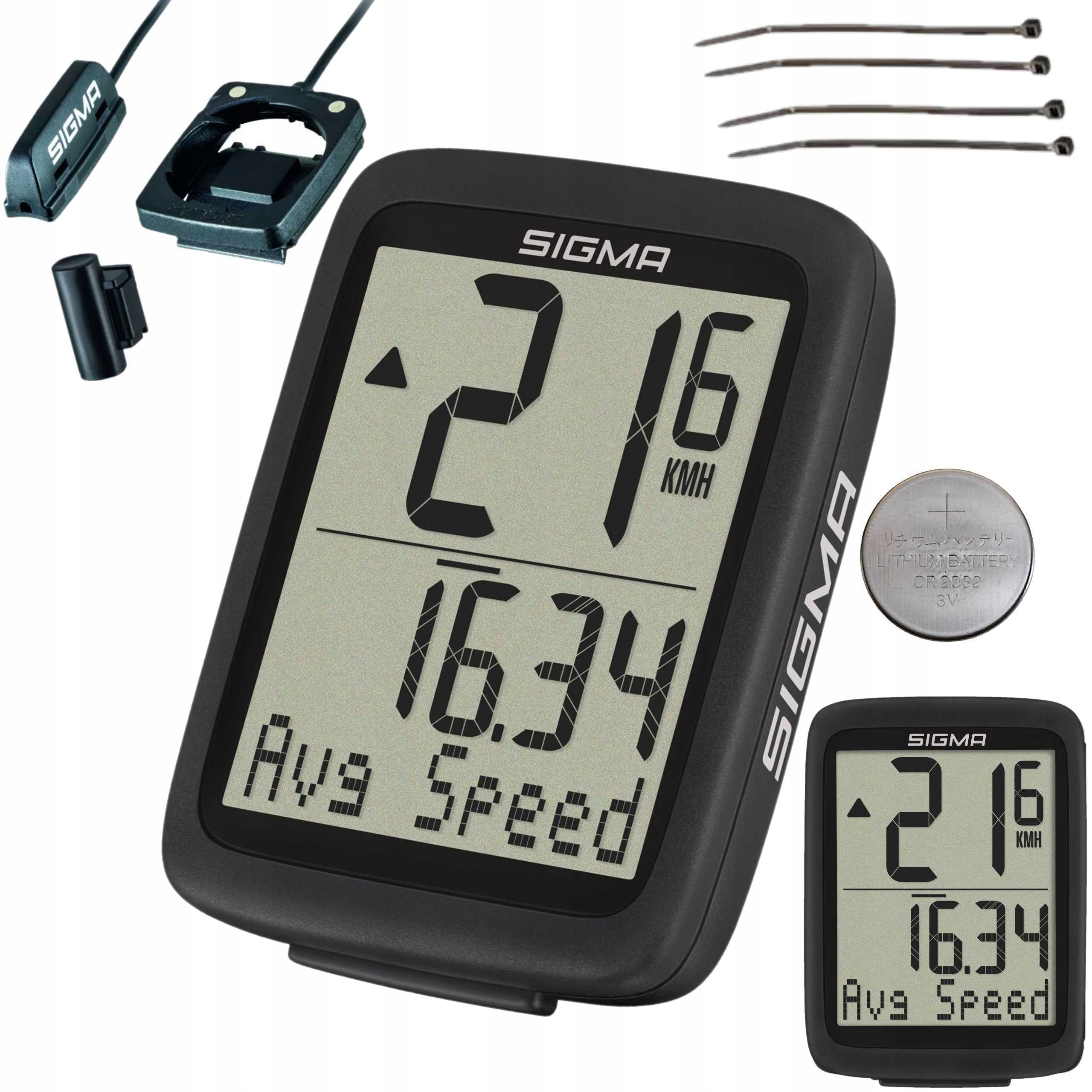 Licznik Rowerowy Sigma Bc 8.0 Wr Przewodowy 8 Funkcji IPX8 Kabel