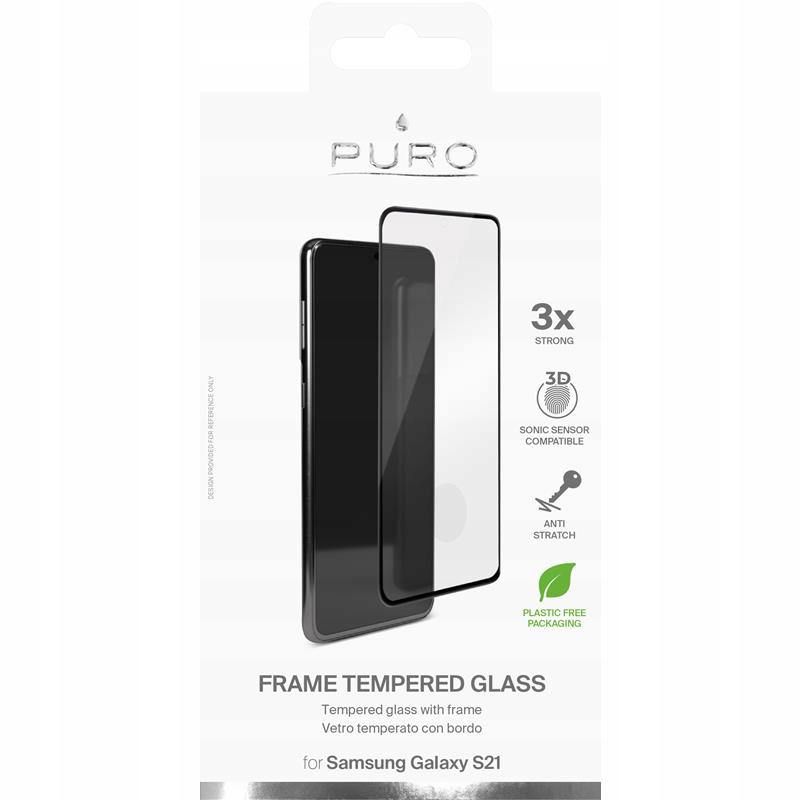 

Puro Frame Glass Mocne szkło 9H do Galaxy S21